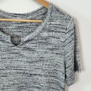 Soft Surroundings Gray Pullover Knit Short Sleeve Tunic Top Women's - Size S